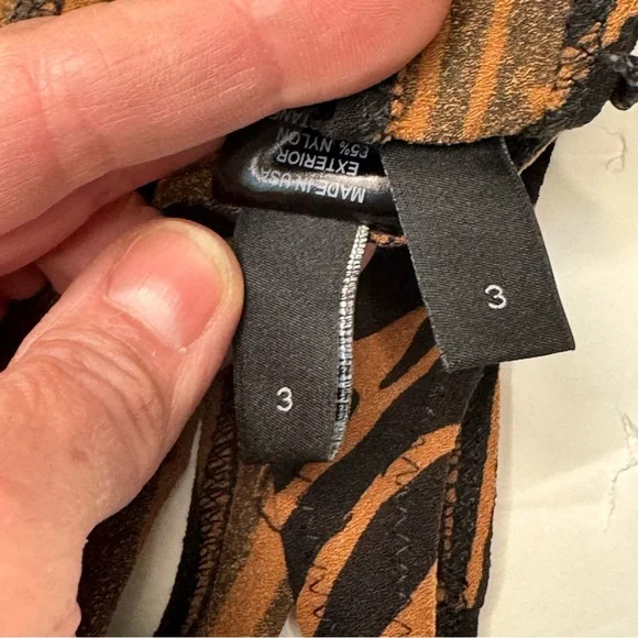 NWT Lisa Marie Fernandez Triangle Bikini Set Zebra Animal Print LMF Sz 3 (6-8) - Picture 3 of 15